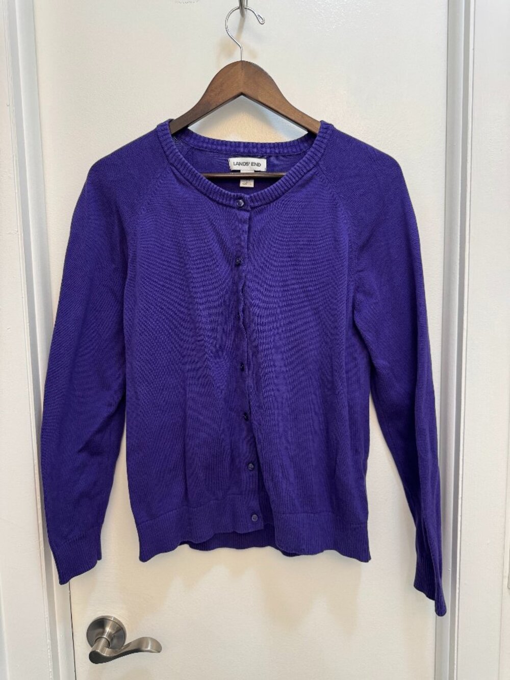 Lands' End Women's Cotton Cardigan Sweater